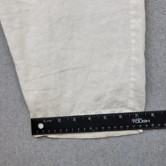 Eileen Fisher Cream Ankle Pants - Picture 2 of 8